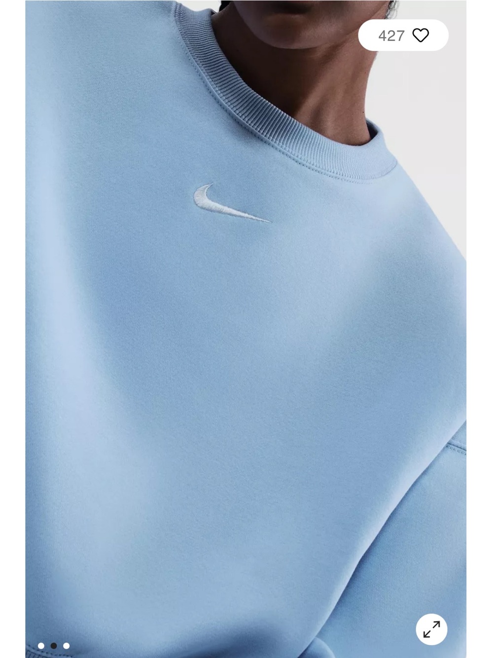 Urban outfitters nike Light Blue Crewneck Sweatshirt